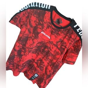 ORIGINAL GRAVITY REVOLUTION Men’s Red & Black Tee Shirt Size L